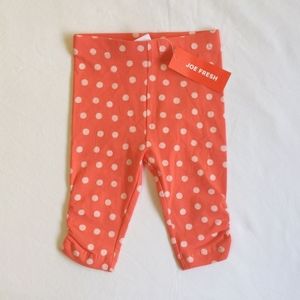 NEW joe fresh cropped polkadot leggings 6-12 months baby girl